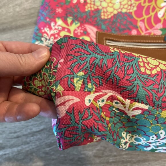 LILY BLOOM Pink Floral Coral Reef Shoulder Tote bag - Picture 4 of 9